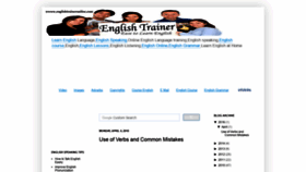 What English-trainer.blogspot.com website looked like in 2019 (4 years ago)