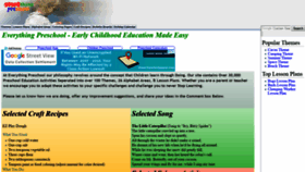 What Everythingpreschool.com website looked like in 2019 (4 years ago)