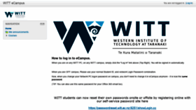 What Ecampus.witt.ac.nz website looked like in 2019 (4 years ago)