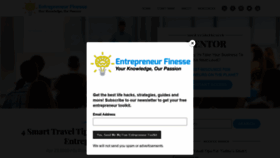 What Entrepreneurfinesse.com website looked like in 2019 (4 years ago)