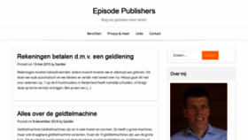 What Episode-publishers.nl website looked like in 2019 (4 years ago)