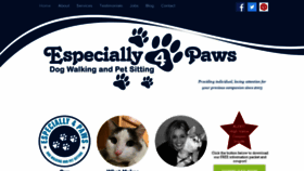What Especially4paws.com website looked like in 2019 (4 years ago)