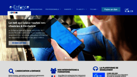 What E-enfance.org website looked like in 2019 (4 years ago)