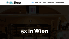 What E-zigstore.at website looked like in 2019 (4 years ago)