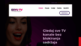What Exyu.tv website looked like in 2019 (4 years ago)