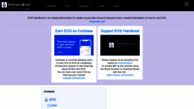 What Eoshandbook.com website looked like in 2019 (4 years ago)