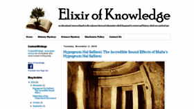 What Elixirofknowledge.com website looked like in 2019 (4 years ago)