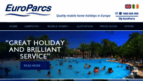 What Europarcs.ie website looked like in 2019 (4 years ago)