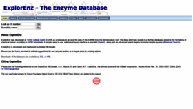 What Enzyme-database.org website looked like in 2019 (4 years ago)