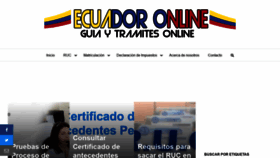 What Ecuadoronline.org website looked like in 2019 (4 years ago)