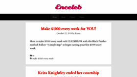 What Enceleb.com website looked like in 2019 (4 years ago)