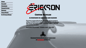 What Ericksonbikes.com website looked like in 2019 (4 years ago)