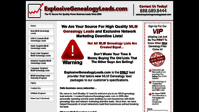 What Explosivegenealogyleads.com website looked like in 2019 (4 years ago)