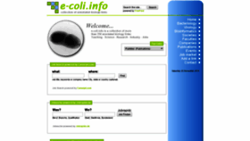 What E-coli.info website looked like in 2019 (4 years ago)