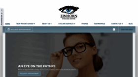 What Einhorneyecare.com website looked like in 2019 (4 years ago)
