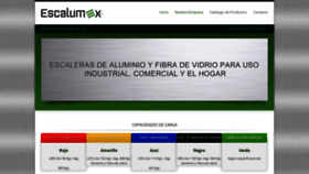 What Escalumex.com website looked like in 2019 (4 years ago)