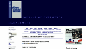What Emergencymanagementjournal.com website looked like in 2019 (4 years ago)