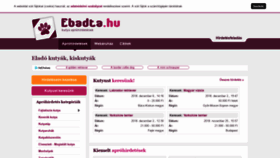 What Ebadta.hu website looked like in 2019 (4 years ago)