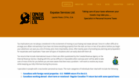 What Expatax.ca website looked like in 2019 (4 years ago)