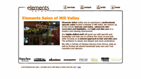 What Elementssalonmillvalley.com website looked like in 2019 (4 years ago)