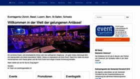 What Eventorganisation.ch website looked like in 2019 (4 years ago)