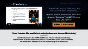 What Ecomfreedom.com website looked like in 2019 (4 years ago)