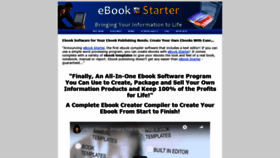 What Ebookstarter.com website looked like in 2019 (6 years ago)
