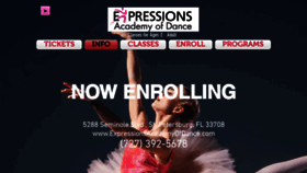 What Expressionsacademyofdance.com website looked like in 2019 (4 years ago)