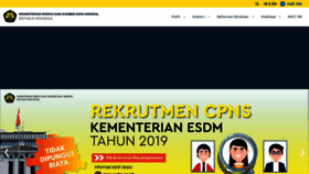 What Esdm.go.id website looked like in 2019 (4 years ago)