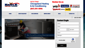 What Eagleheatingandcooling.com website looked like in 2019 (4 years ago)