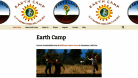 What Earthcamp.org website looked like in 2019 (4 years ago)