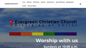 What Evergreenchristianchurch.com website looked like in 2019 (4 years ago)
