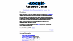 What Ex-cult.org website looked like in 2019 (4 years ago)