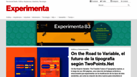 What Experimenta.es website looked like in 2019 (5 years ago)