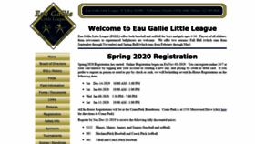 What Eglittleleague.org website looked like in 2019 (4 years ago)
