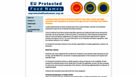 What Euprotectedfoodnames.org.uk website looked like in 2019 (4 years ago)