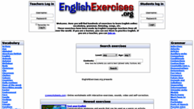 What Englishexercises.org website looked like in 2019 (4 years ago)