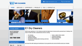 What E1drycleaners.co.uk website looked like in 2019 (4 years ago)