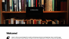 What Embarkliteraryjournal.com website looked like in 2019 (4 years ago)