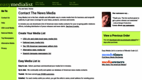 What Easymedialist.com website looked like in 2019 (4 years ago)
