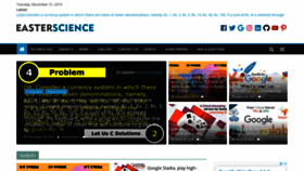 What Easterscience.com website looked like in 2019 (4 years ago)
