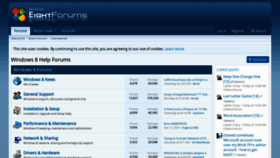 What Eightforums.com website looked like in 2020 (4 years ago)