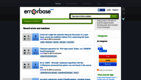 What Errorbase.net website looked like in 2020 (4 years ago)
