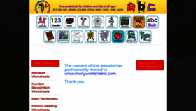 What Earlychildhoodworksheets.com website looked like in 2020 (4 years ago)