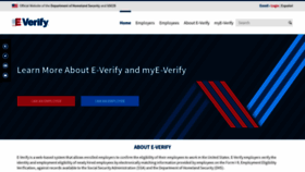 What E-verify.gov website looked like in 2020 (6 years ago)