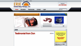 What Eriedentalsleeptherapy.com website looked like in 2020 (4 years ago)