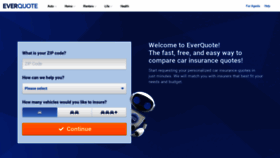 What Everquote.com website looked like in 2020 (4 years ago)