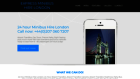 What Expressminibushirelondon.co.uk website looked like in 2020 (4 years ago)