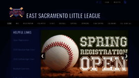 What Eastsaclittleleague.com website looked like in 2020 (4 years ago)