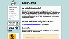 What Editorconfig.org website looked like in 2020 (4 years ago)